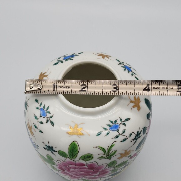 VTG Andrea by Sadek Made in Japan Vase Jardiniere Flower Gold Accents 5.5" Tall - Picture 12 of 12